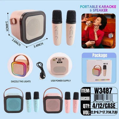 W3487, Smart Portable Karaoke Speaker, 887257734878