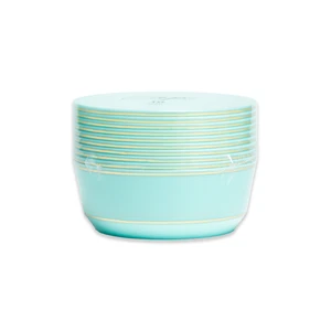 36332, Elegance Party 10PK 14oz Soup Bowl Mint+Gold, 191554363328