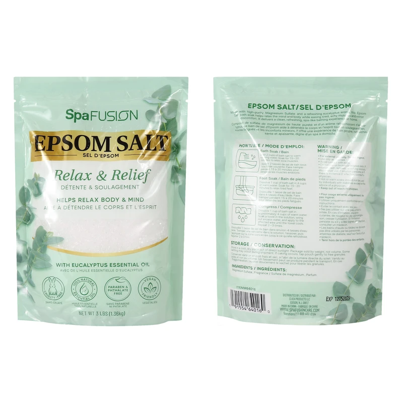 Spa Fusion Epsom Salt 3lb Bag Relax & Relief