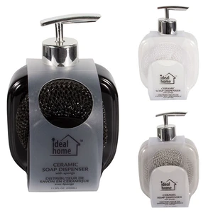 38171, Ceramic soap dispensar with sponge 330ml, 191554381711