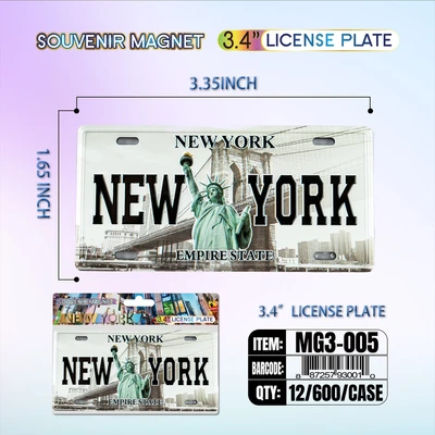 MG3-005, License Plate Magnet  3.35“x1.65", 887257930010