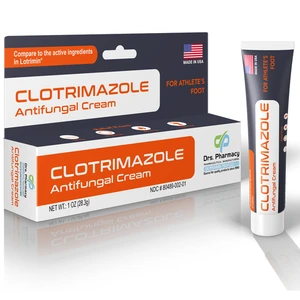 DRS-00011, Drs. Pharmacy 1oz. Clotrimazole Antifungal Cream, 380489002017