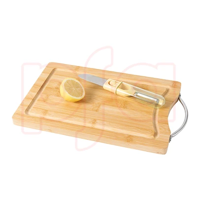 32318, Ideal Kitchen Bamboo Cutting Board w/ handle L, 191554323186