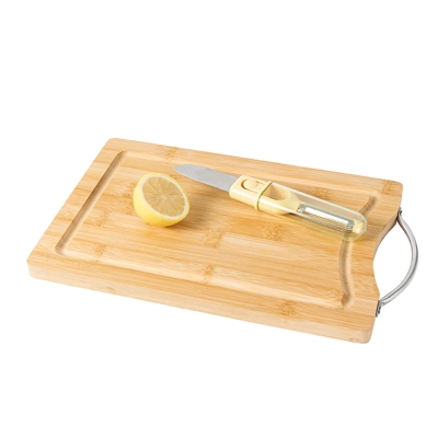 32318, Ideal Kitchen Bamboo Cutting Board w/ handle L, 191554323186