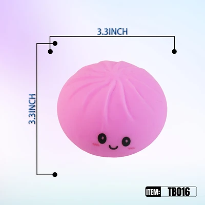 TB016, Squishy Bun 6 Colors 2.5”, 887258010162