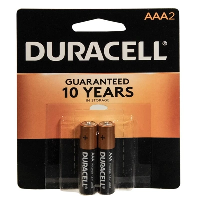 DC2AAA, Duracell Coppertop AAA Batteries - 2 Pack Alkaline Battery, 041333224015