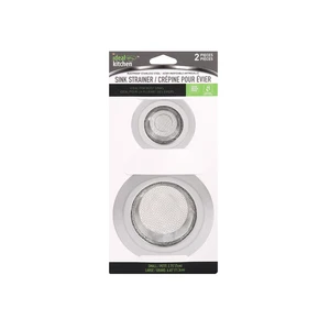 42105, Ideal Kitchen Stainless Steel Wide Rim Sink Strainer 2PK - Fine Mesh, 191554421059