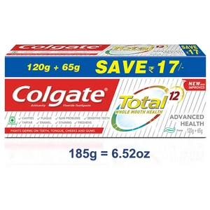 CTP185TP, Colgate Toothpaste 185g 6.52oz Total Clean Mint, 8901314311429