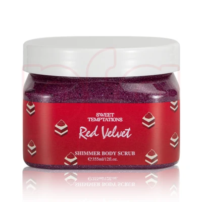 89504, Women's Shimmer Body Scrub 12oz/355ml   RED VELVET, 191554895041