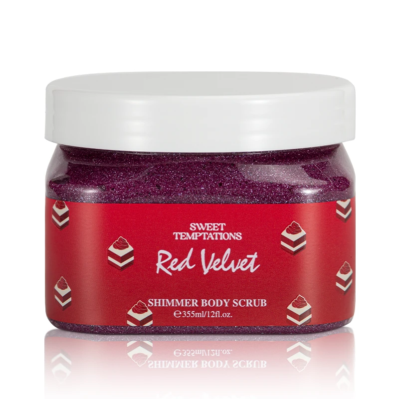 Women's Shimmer Body Scrub 12oz/355ml RED VELVET