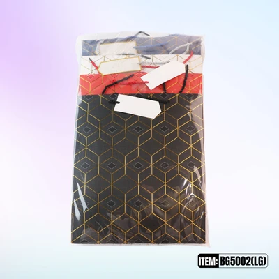 BG5002-LG, BG Gift Bags LG.Assorted x4  10.2"x3.9"x12.6", 887257150050