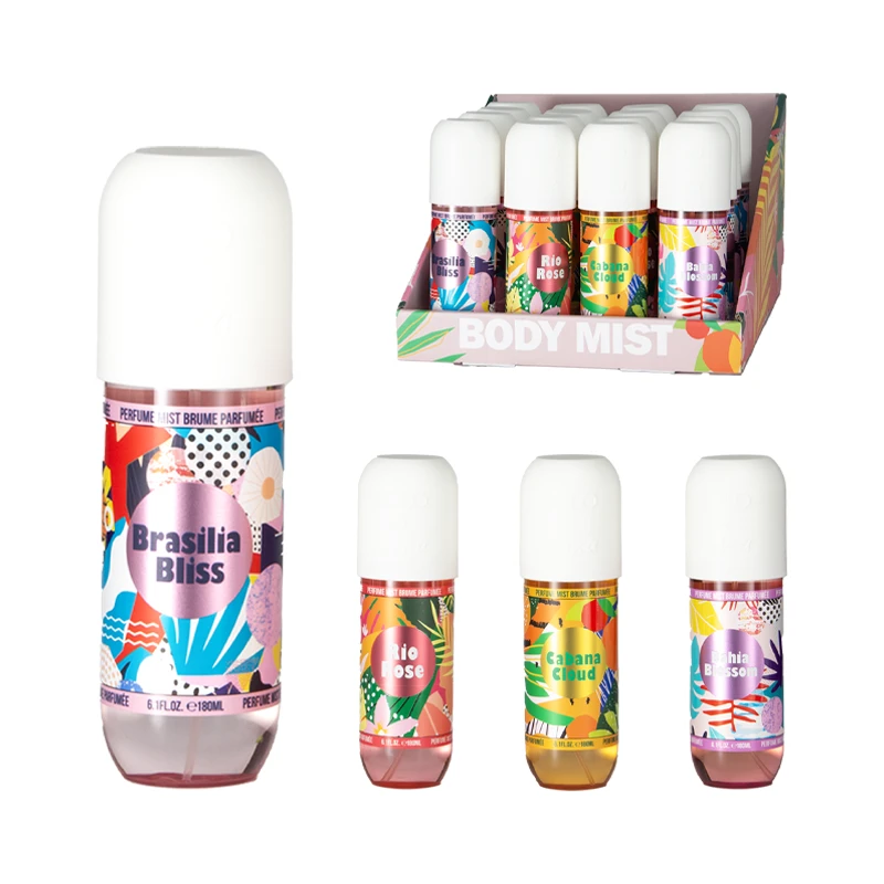 Body Mist 6.1 oz / 180 ml 4 Scents Bahia Blossom/Brasilia Bliss/Cabana Cloud/Rio Rose - Solo En lbiza