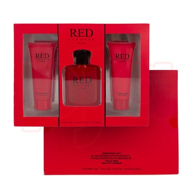 88560, Men's 3pcs Set RED INTENSE2.8fl.oz/80mlAfter Shave 1.7fl.oz/50mlEDT 2.8fl.oz/80mlShower Gel, 191554885608