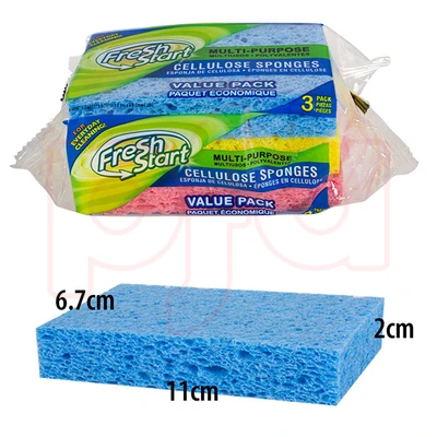 32221, Fresh Start Sponge 3PK Cellulose Only, 191554322219