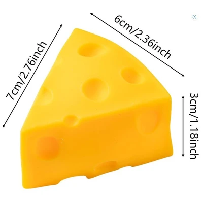 TC2008, Squishy Triangle Cheese Stress Relief Toy 2.76", 887258040084