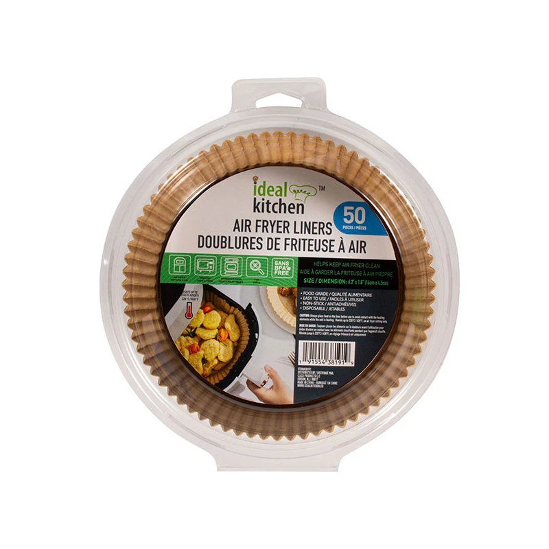Ideal Kitchen Air Fryer Liner Paper 50PK 6.3in Round