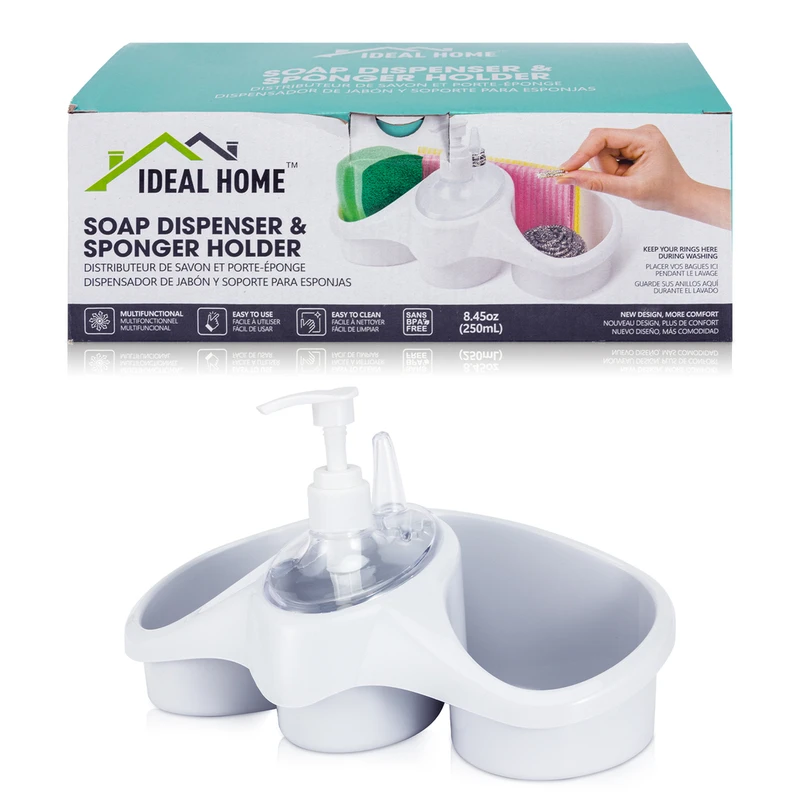 Ideal Home Soap Dispenser&Sponge Holder 8.45oz