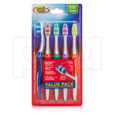 68001, Oral Fusion Toothbrush 5PK Medium, 191554680012