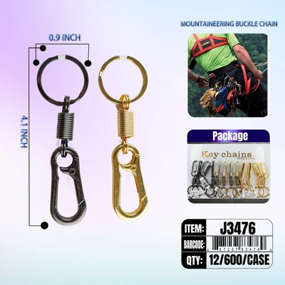 J3476, Key Chain Steel Clip Hooks, 887257834769