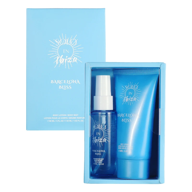 SOLO EN IBIZA Women's 2pcs Set BARCELONA BLISS 1.02oz/30ml Body mist 3oz/88ml Body lotion