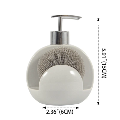 38173, Ceramic soap dispensar with sponge 340ml, 191554381735