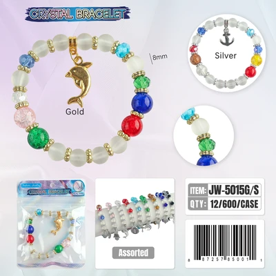 JW-5015, Crystal Bracelet Random Color, 887257850011
