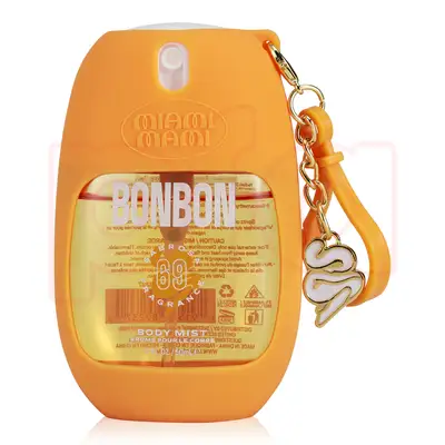89237, Miami Mami Fragrance Body Mist 1.7oz w/ Charm Silicone Holder Bonbon, 191554892378