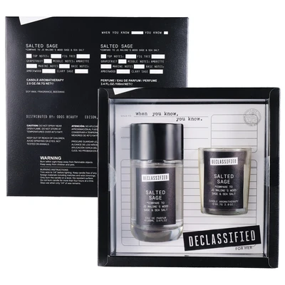 OD88735, Declassified Candle gift set WOOD SAGE & SEA SALT, 191554887350