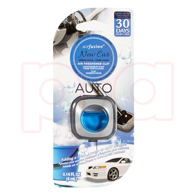 99839, Air Fusion Air Freshener Clip New Car 1 Pack 4ml, 191554998391