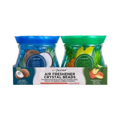 99819, Air Fusion 2PK Crystal Beads 14oz*2- Coconut & Pineapple, 191554998193