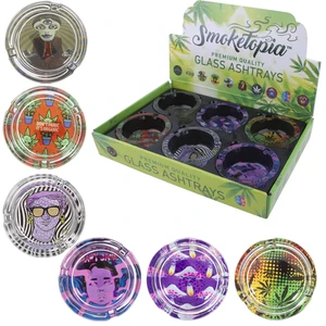 5, Glass Ashtrays Round 8.5㎝  210g, 036882556014