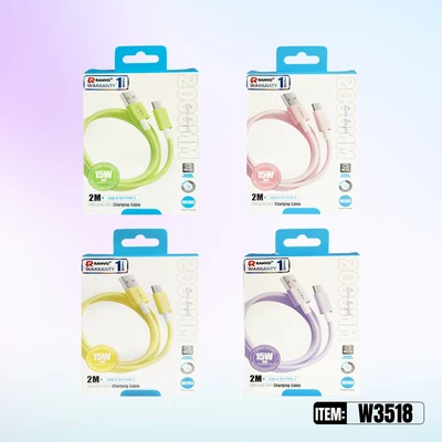 W3518, FAST CHARGING DATA CABLE 2M 60W C-C, 6918033875899