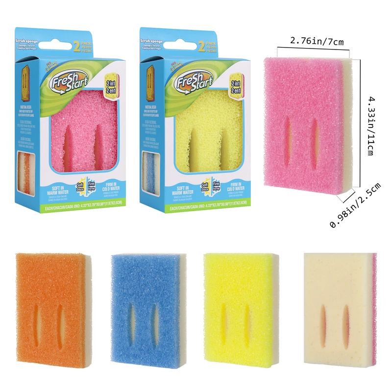 Fresh Start Scrub Sponge 2in1 2PK