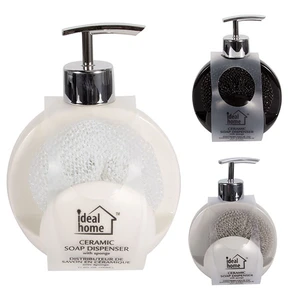 38173, Ceramic soap dispensar with sponge 340ml, 191554381735