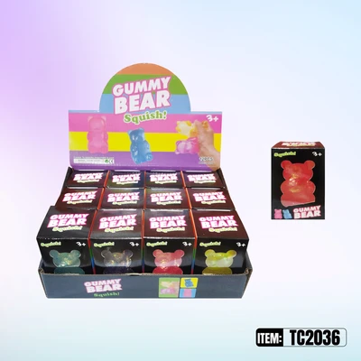 TC2036, Sugar Squeezy Relief Fidget Toys Bear  1.97"x3.15", 887258040367