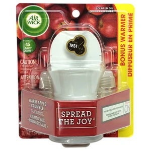 AWO2AC, Air Wick Oil 2PK + Warmer Apple Crumb, 062338983202
