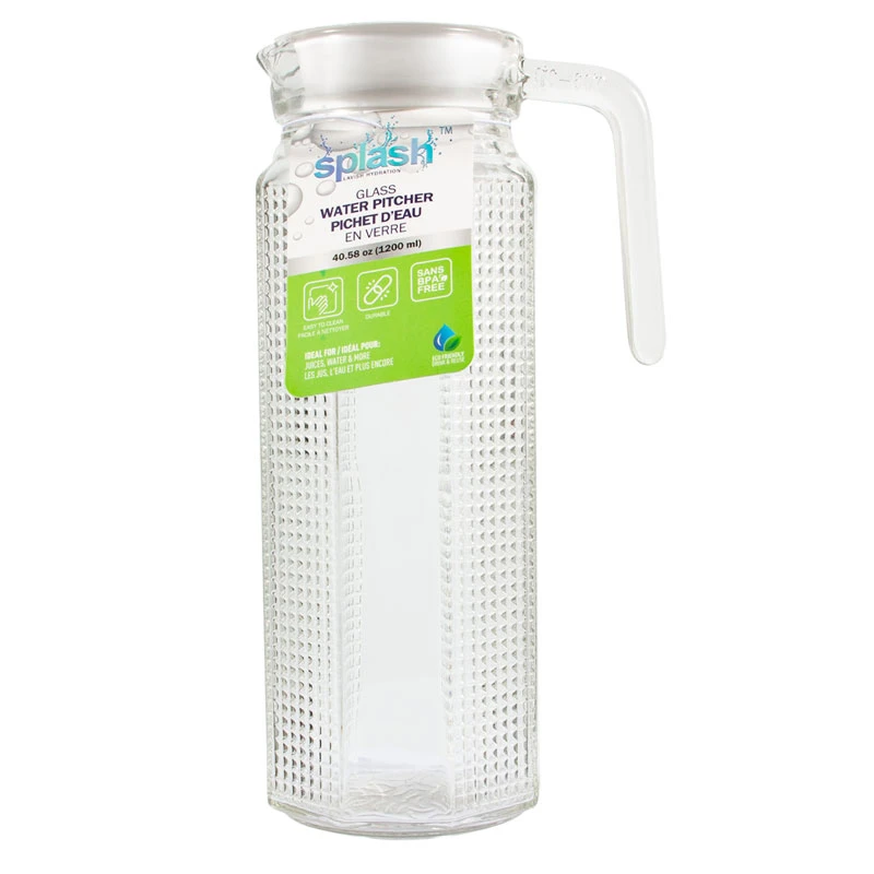 Splash Glass Water Pitcher 40.58oz
