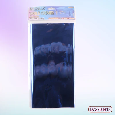 D7270-B13, Metallic Table Cover Deep Blue.54"x108", 887257572722