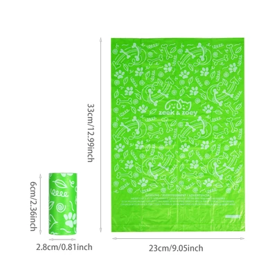30146, Zeek & Zoey Eco-Friendly Unscented Poop Bags 20 Rolls 300ct With 2 Dispensers, 191554301467