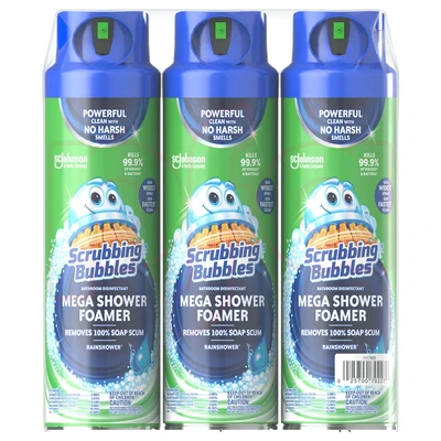 SB20-3PK, Scrubbing Bubble 20oz Mega Shower Foamer 3-Pack Rainshower, 025700702276