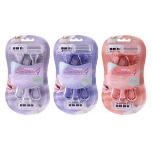 67241, Modess Razor Four Blade 3PK, 191554672413
