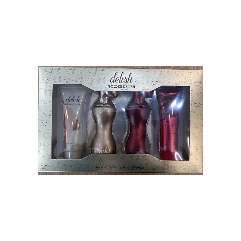 Women's 4pcs Large Gift Set 4.1fl.oz/120ml×2 Body Lotion 3.4fl.oz/100ml×2 EDP EILEEN NO.8/DELISH