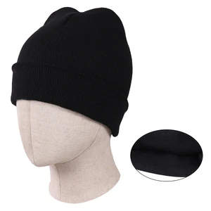 10034, Insulated Winter Beanie Hat Black Only, 191554100343