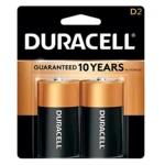 DC2D, Duracell Coppertop D Batteries - 2 Pack Alkaline Battery, 04133321301