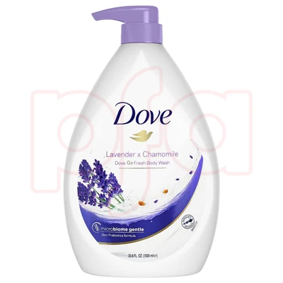 DBW1-LC, Dove Body Wash 1L 33.8oz Lavender Chamomile, 8901030857508