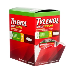 TYL-SS-DP25, Tylenol Sinus Severe Two Caps Display Box 25's