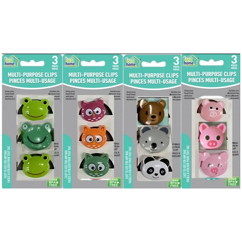 Ideal Home 3PK Animals clips