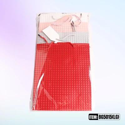 BG5015-LG, General Gift Bags LG x4 Assted.   10.2"x4.7"x12.6", 887257150326