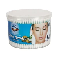 24026, Wish Cotton Swabs Multicolourful Plastic 500CT HD, 191554240261
