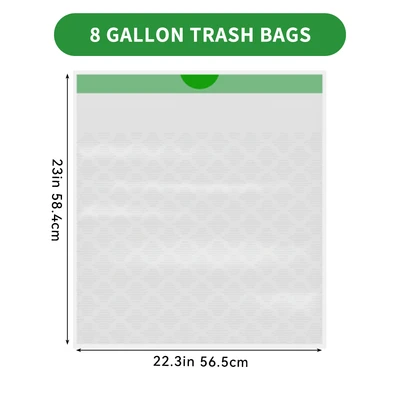 ST-30201, Drawstring Trash Bag Flex 8 Gal 52CT White Lemon - Scotts, 191554302013